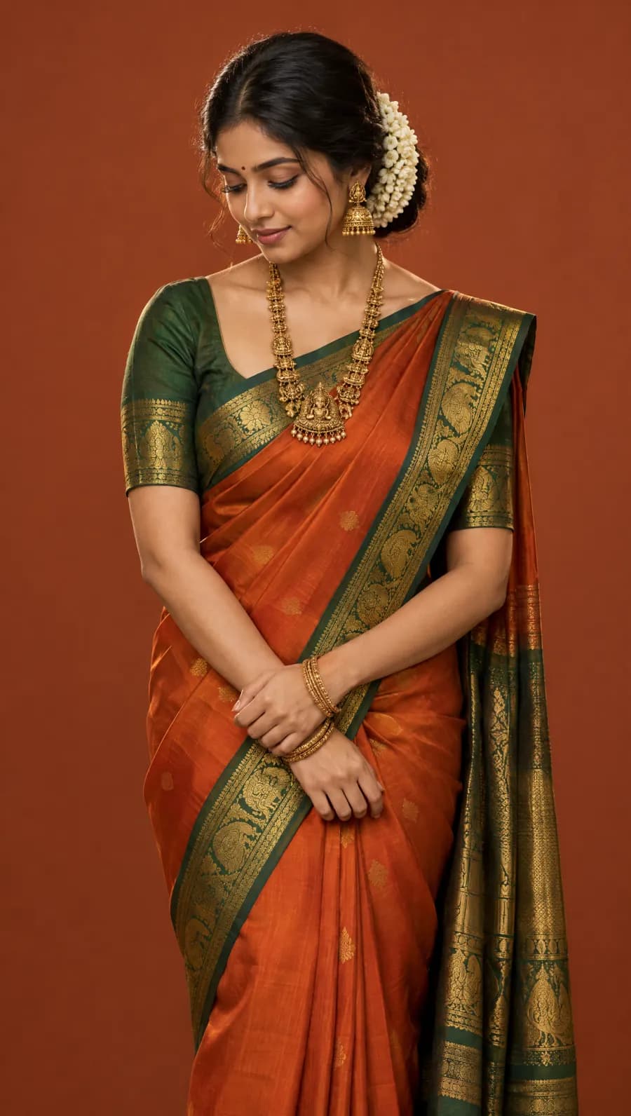 Kaavi Ochre Chettinad Cotton