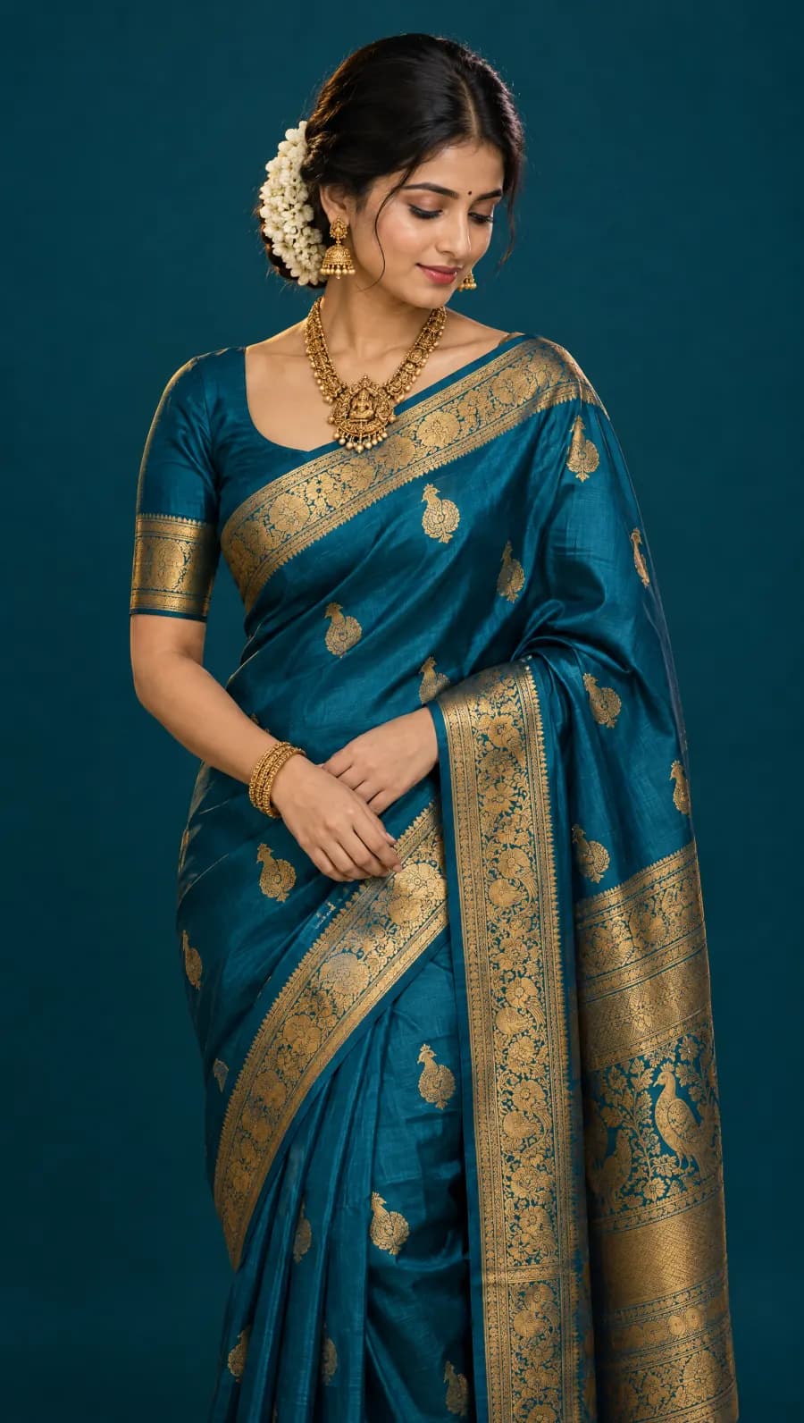 Mayil Peacock Blue Kanjivaram